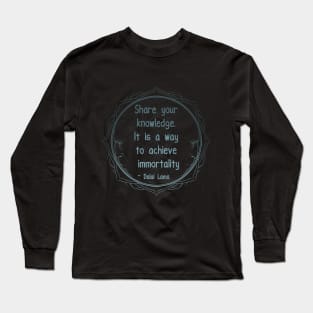 Share Knowledge | Dark Gandhara Long Sleeve T-Shirt